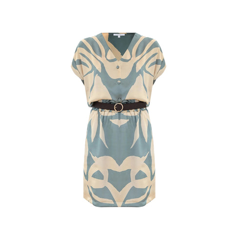 Kocca Abito corto Abito Donna fantasia con cintura XS P25 - KOCCALACELOT - F5027 - XS - Francavilla Moda